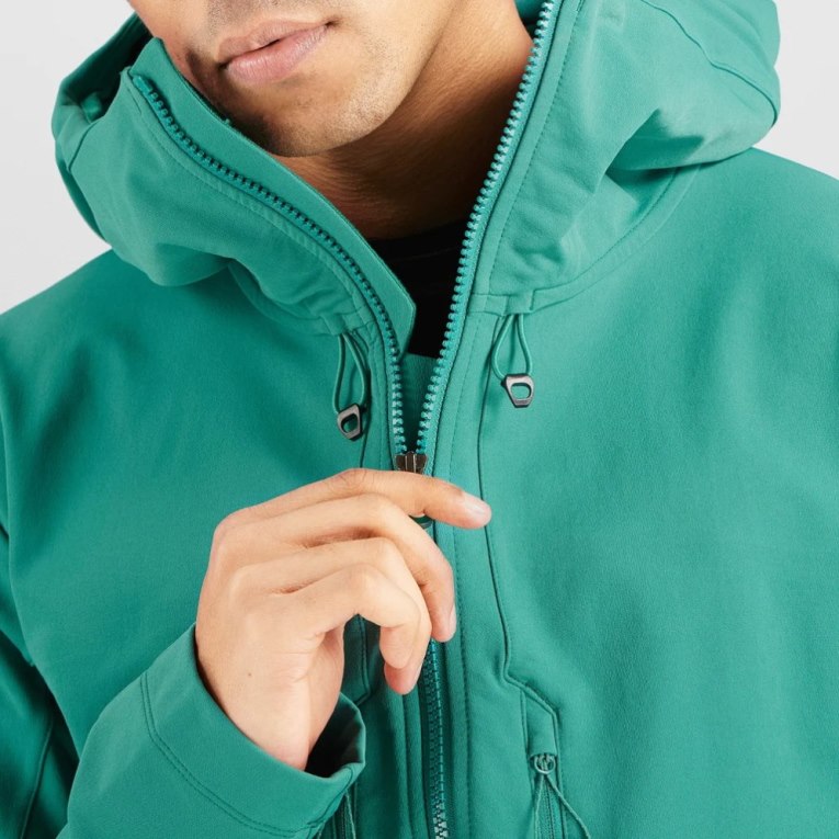 Turquoise Salomon Outpeak Softshell Full Zip Men's Jackets | PH 30965J